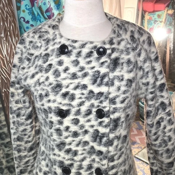 🌷CLEMENTS Ribeiro🌷Leopard Print Wool Coat​ - Picture 3 of 11
